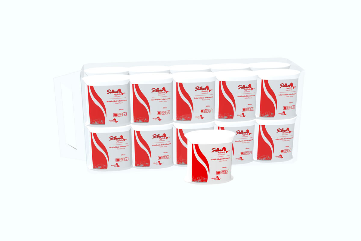 Silkee Hygiene Interfolded Interleave Toilet Paper Standard/ 20 PKTS /BAIL