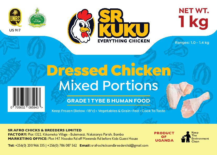 Dressed Chicken Mixed Portions (per kg)