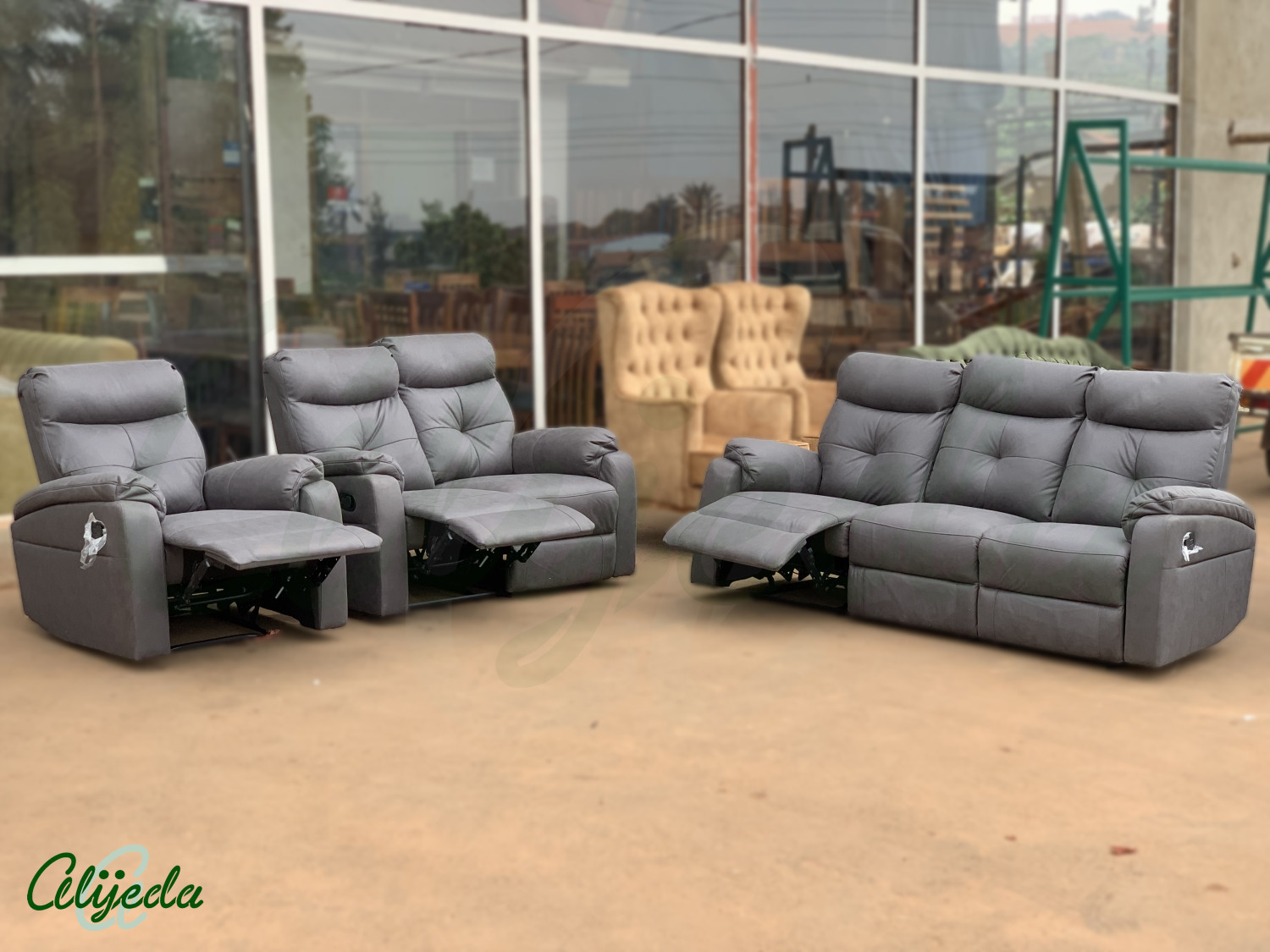 Leather designer sofa set furniture