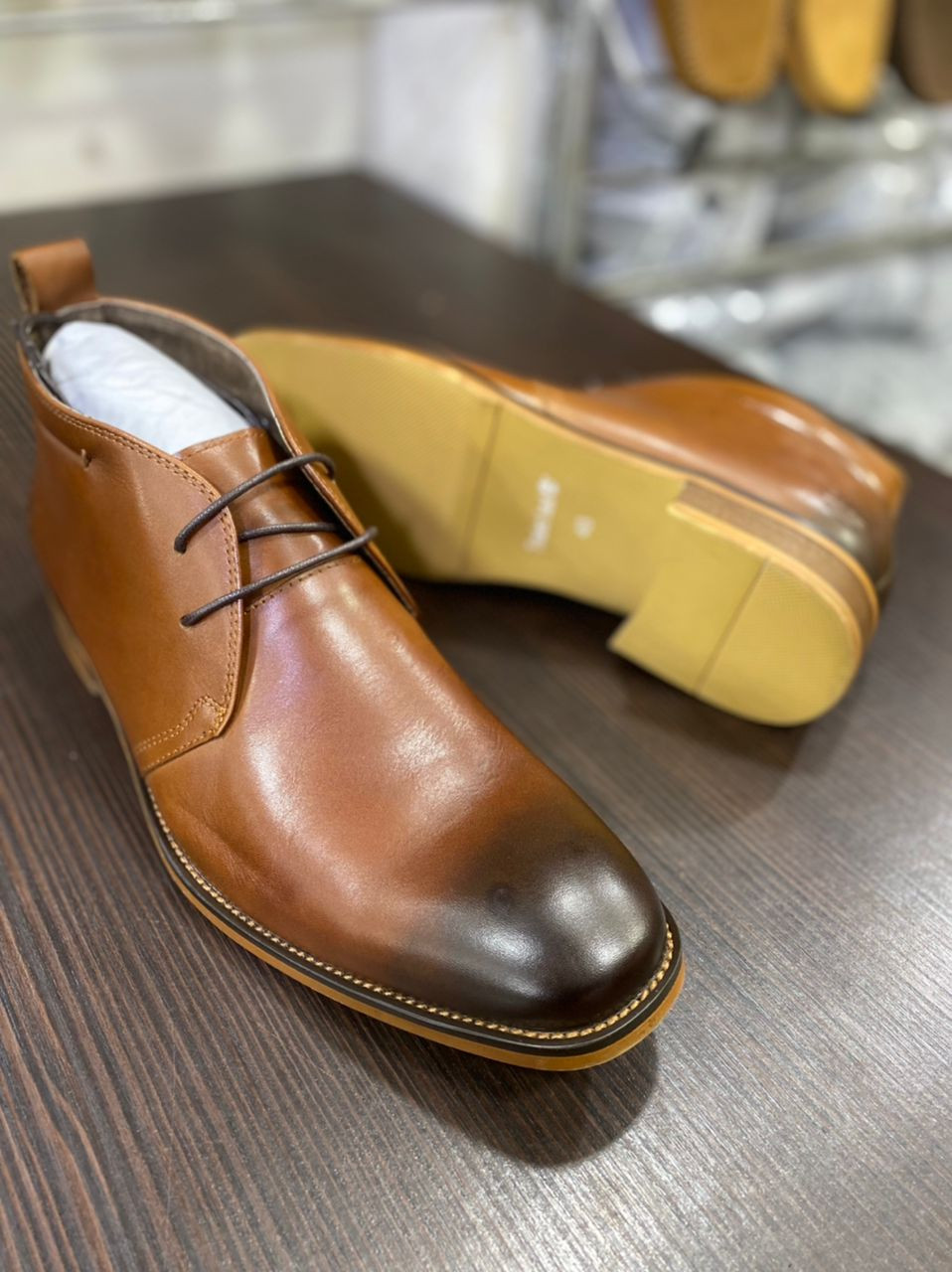 Frye Men Brown Chukka Leather Boots Gentle Shoes