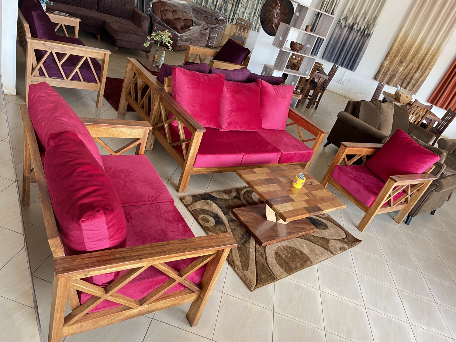 Marqueterie Sofa Set For Easy Comfort Home Furniture