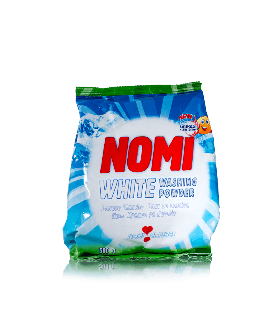 NOMI WHITE WASHING DETERGENT POWDER 500GM SACHET
