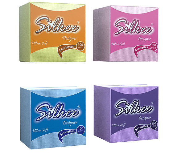 Silkee Designer Napkin Clear Design/ 48 PKTS / CARTON