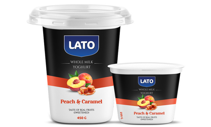 LATO PEACH & CARAMEL YOGHURT(450g)