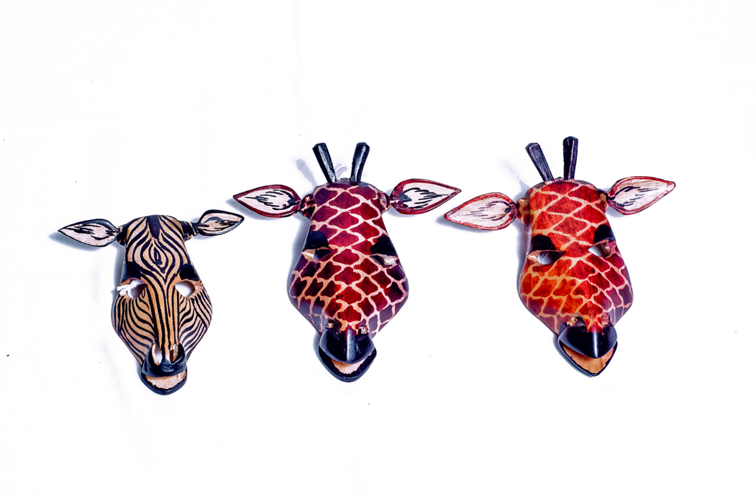 ANIMAL MASKS (GIRAFFE AND ZEBRA) MEDIUM SIZE