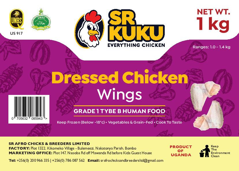 Dressed Chicken Wings (per kg)