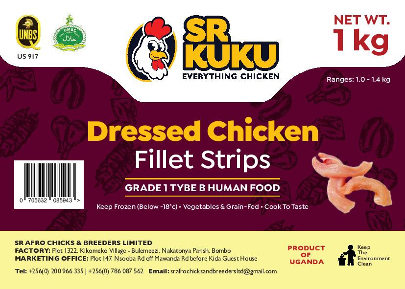 Dressed Chicken Fillet Strips (per kg)